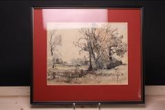A landscape drawing by Van Driesten
