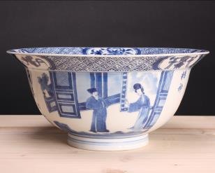 Chinese blue and white bowl, Kangxi