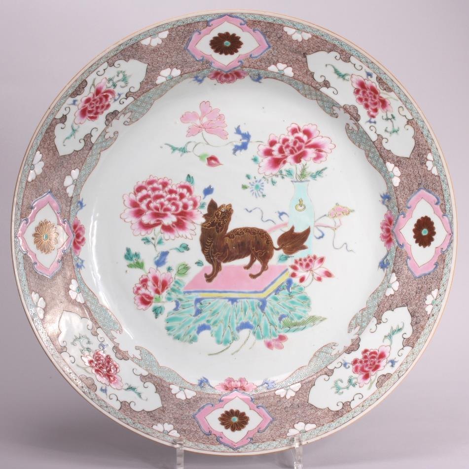 Chinese famille rose charger