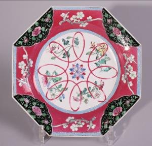 Chinese famille rose plate, Yongzheng
