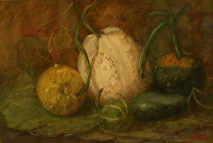 Still-life with pumpkins